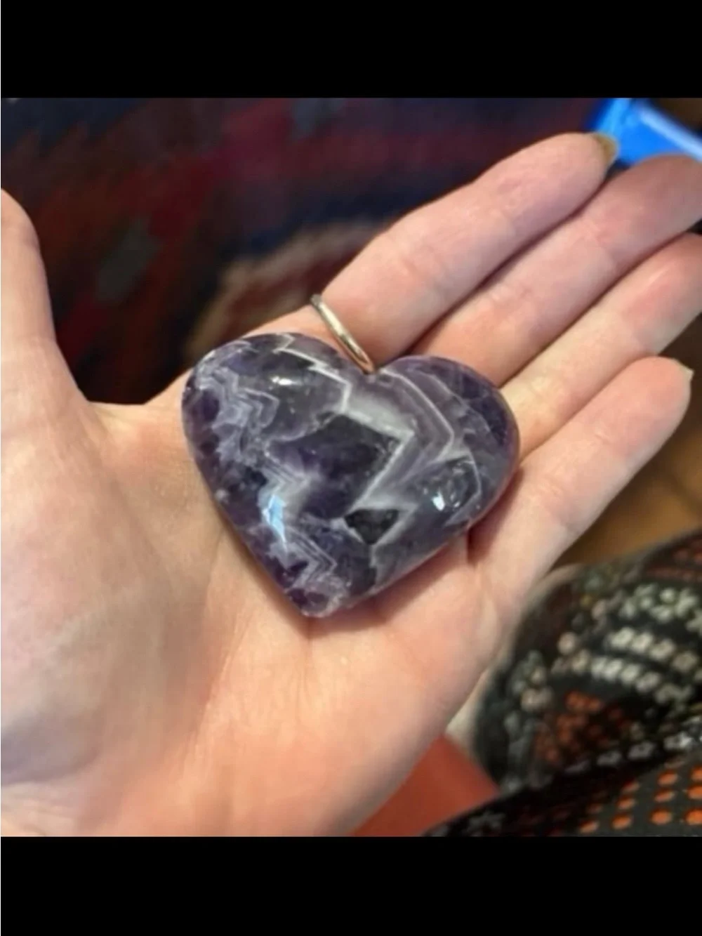 Amethyst Heart Crystal Décor - Purple Accent